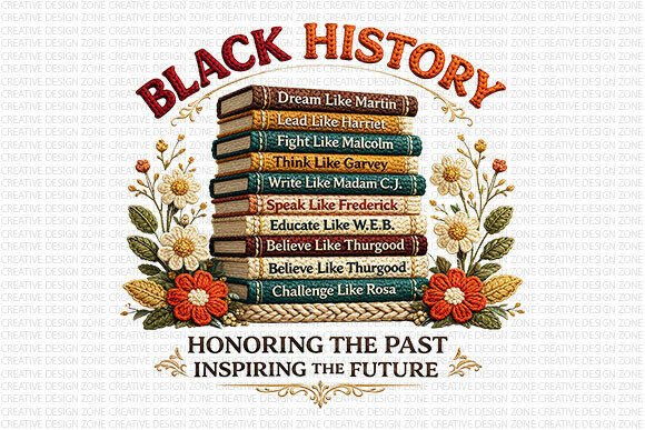 Black History Books Quote PNG for Creators