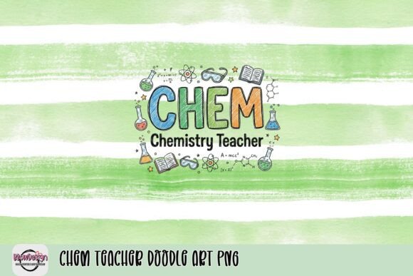 Celebrating Science Educators with Chem Teacher Doodle Art PNG