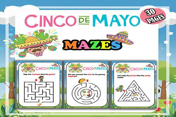 Cinco De Mayo Activities Maze Puzzles