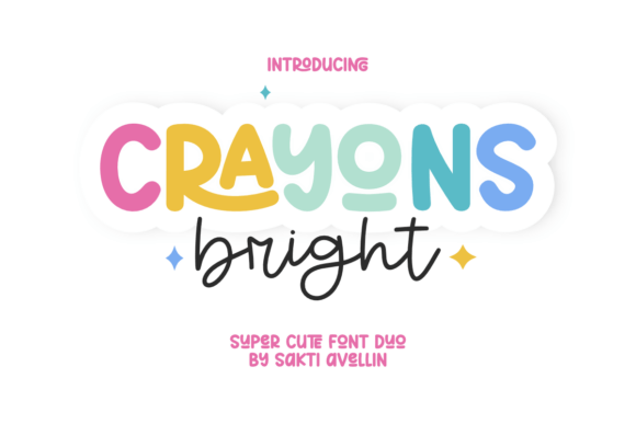 Crayons Bright: A Whimsical Font Duo for Playful Design