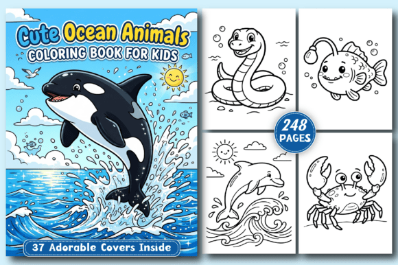 Dive into Underwater Creativity: The Cute Ocean Animals Coloring Book for Kids