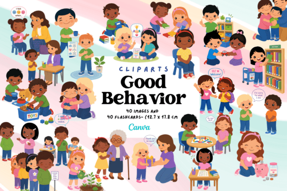 Good Behavior Kids Cliparts Flashcards