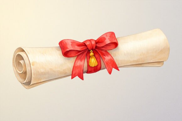 Graduation Diploma Scroll PNG Clipart: A Versatile Tool for Celebrating Academic Achievement