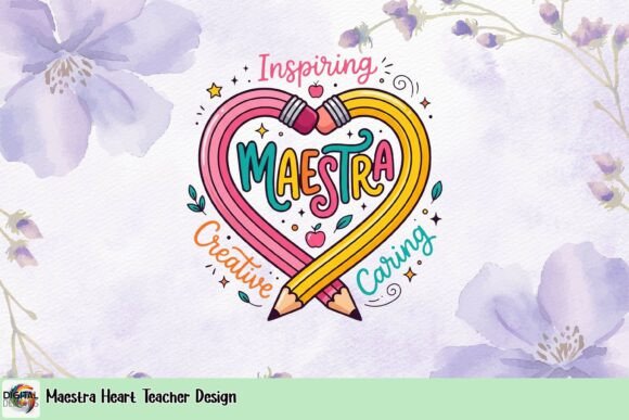 Maestra Heart Teacher Design: A Vibrant Tribute for Educators