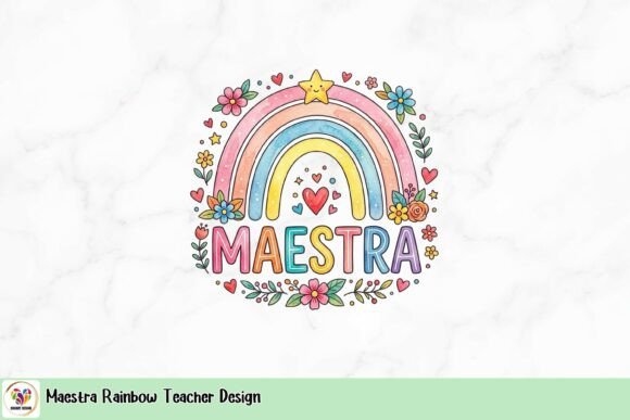 Maestra Rainbow Teacher Design: A Versatile Visual Asset for Educators and Creators