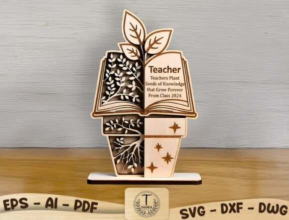 Personalized Teacher Sign Laser Cut SVG