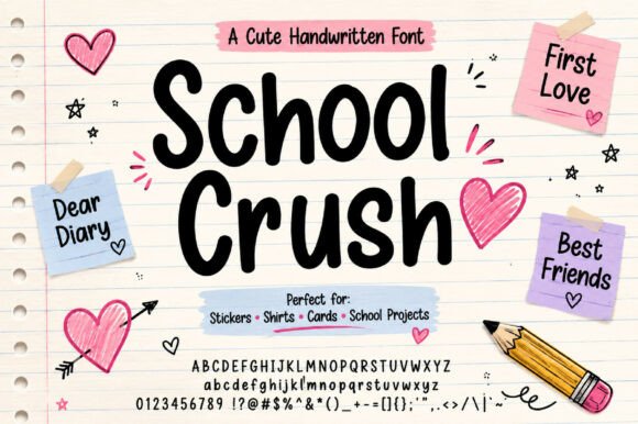 School Crush: A Playful Typography for Creative Design