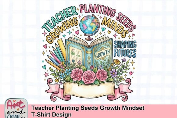 Teacher Planting Seeds Growth Mindset Design