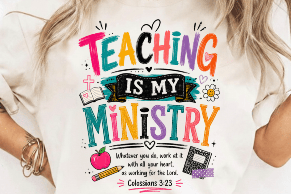 Teaching is My Ministry, Bible Verse PNG: A Visual Declaration for Christian Educators