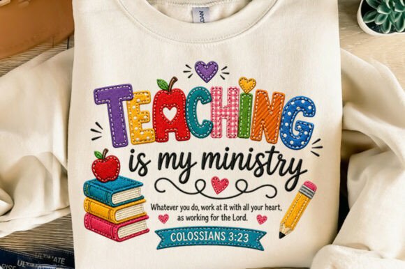 Teaching is My Ministry Faux Yarn Design – A Creative Expression for Educators and Faith-Based Professionals