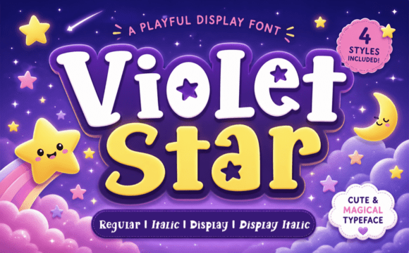 Violet Star: A Playful Font That Adds Magic to Creative Projects